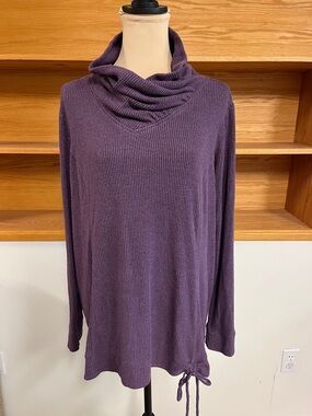 St. John's Bay Plum Cowl Neck Tunic Sweater